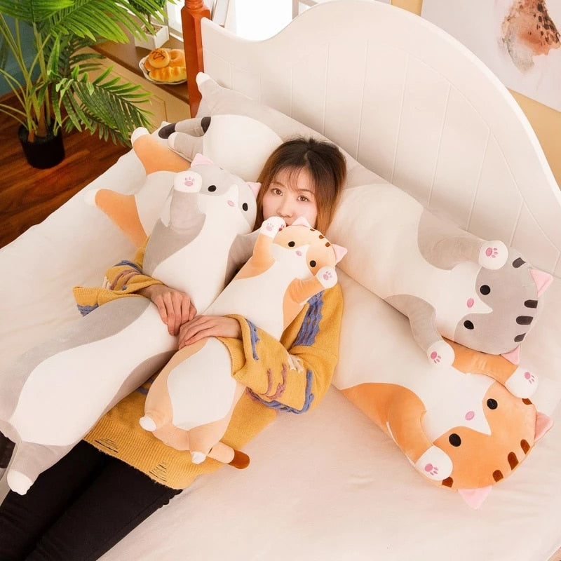 Cuddling Cat Plush Toy/Pillow
