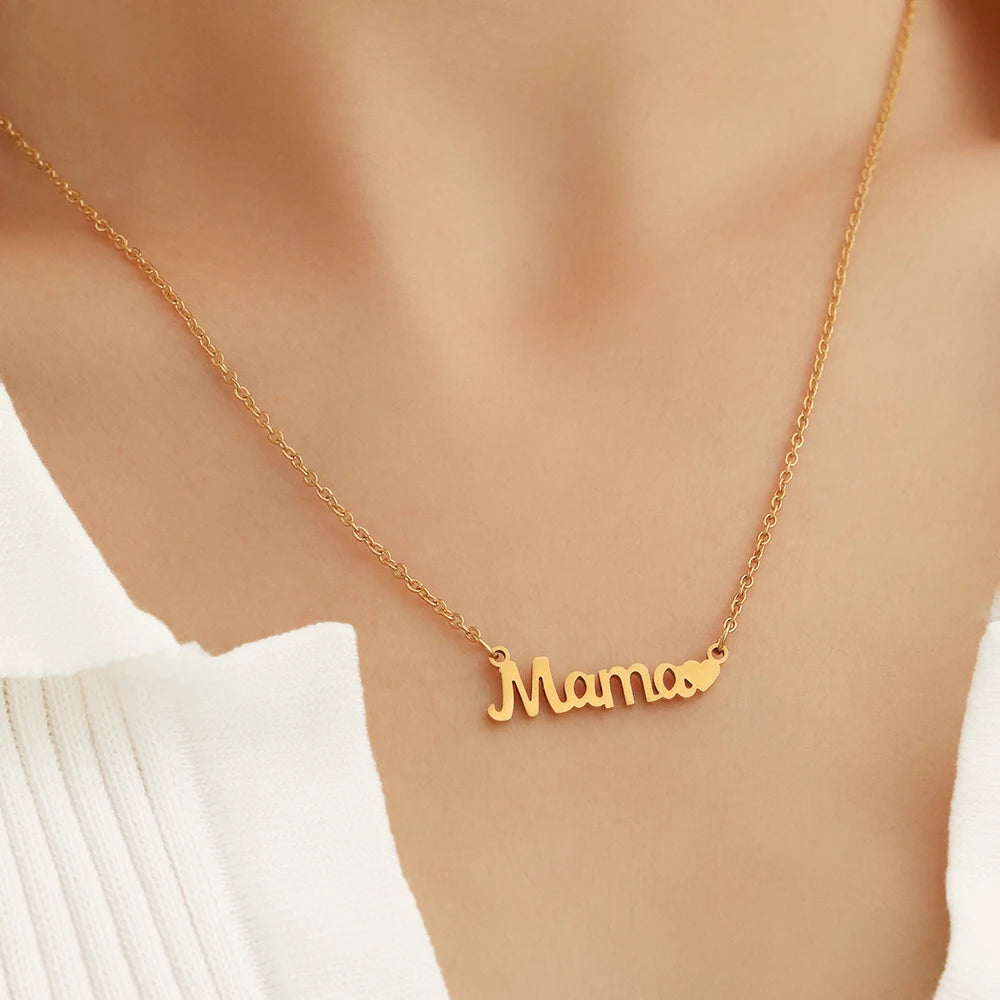 Stainless Steel "Mama" Necklaces