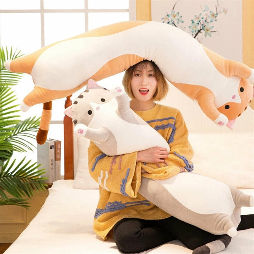 Cuddling Cat Plush Toy/Pillow