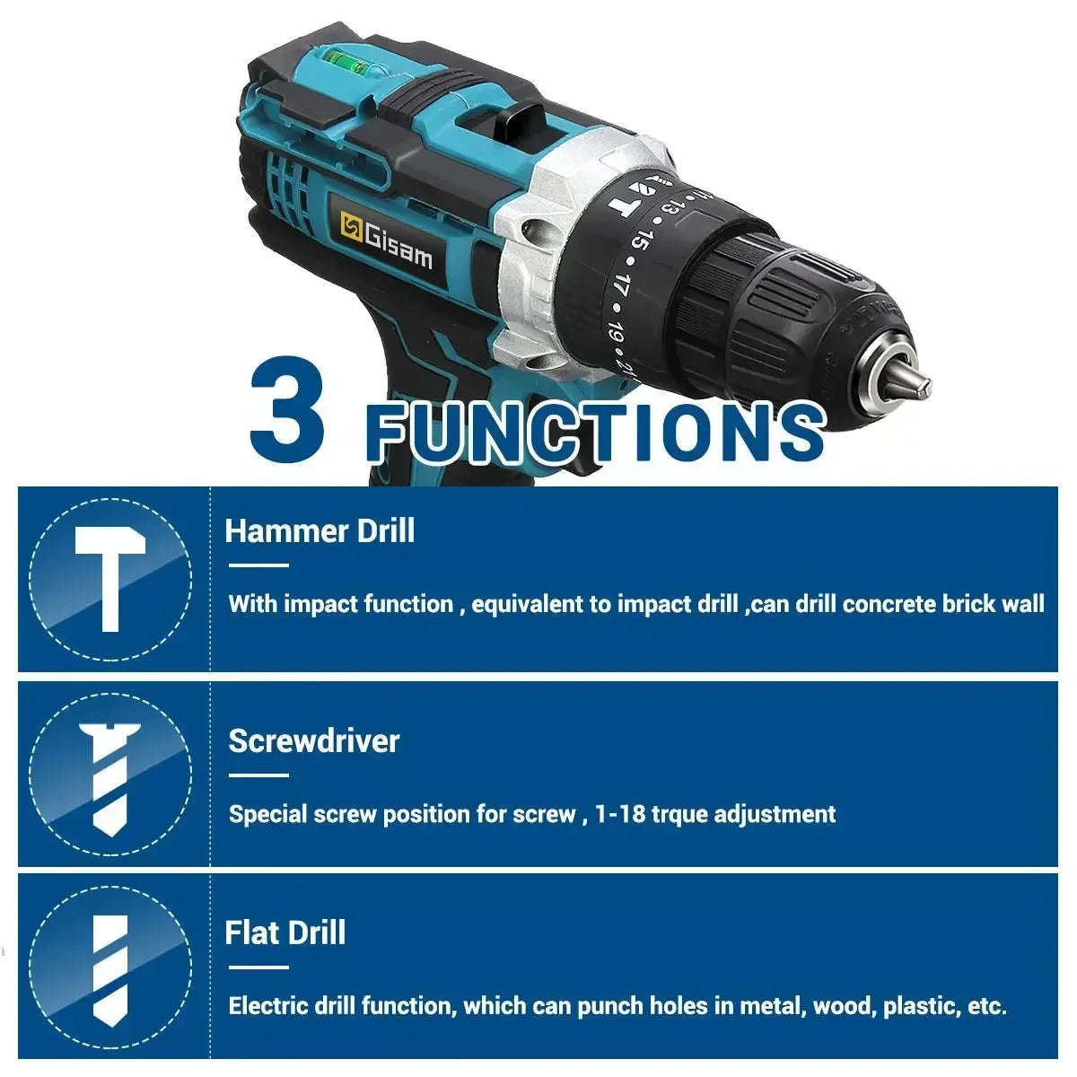 Multifunctional Cordless Drill