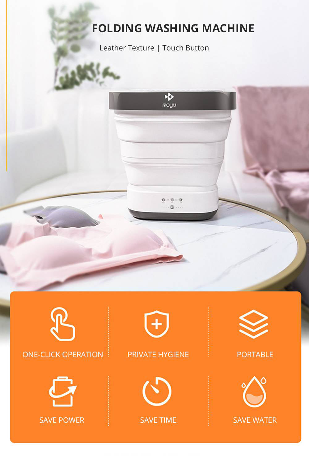 Portable Mini Folding Washing Machine