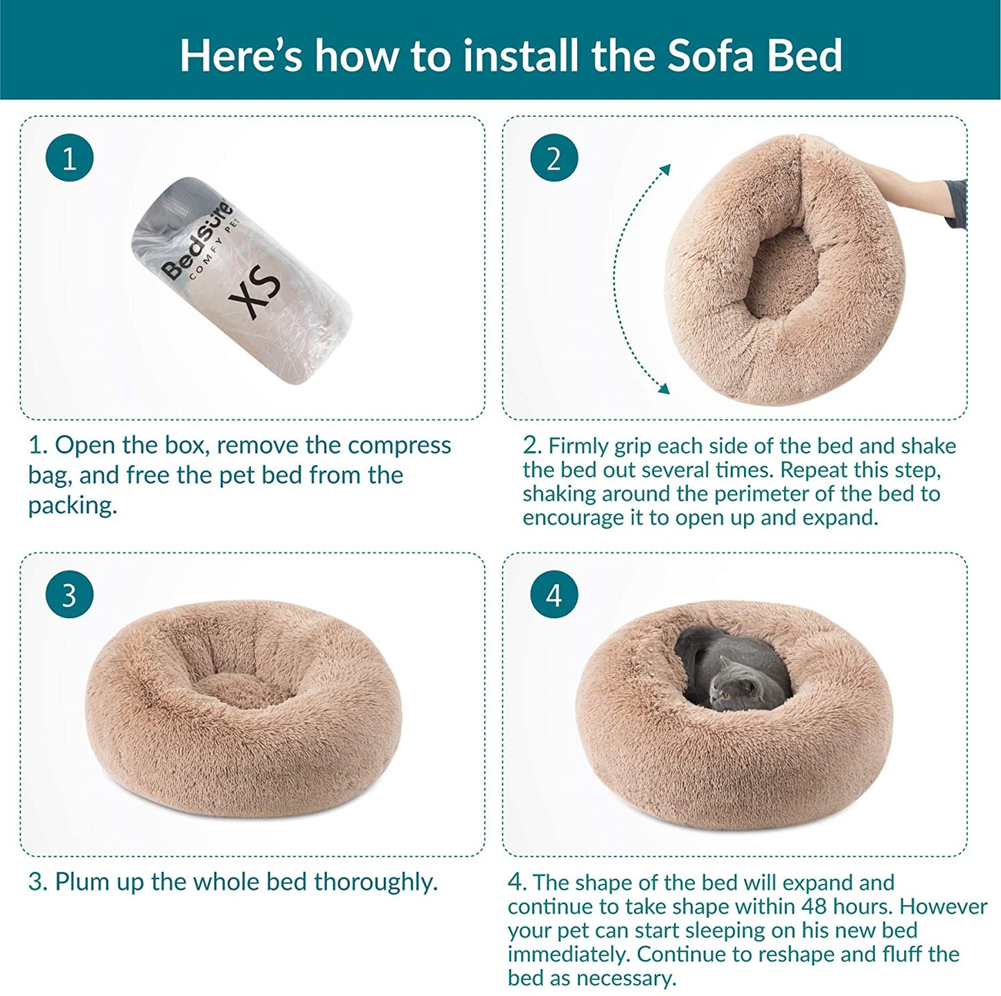 Donut Cuddler - Super Comfortable Pet Bed