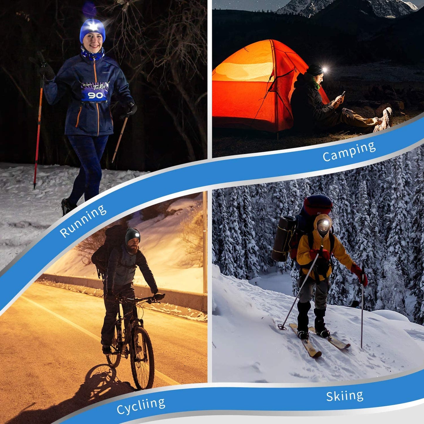 Winter Headlamp Cap