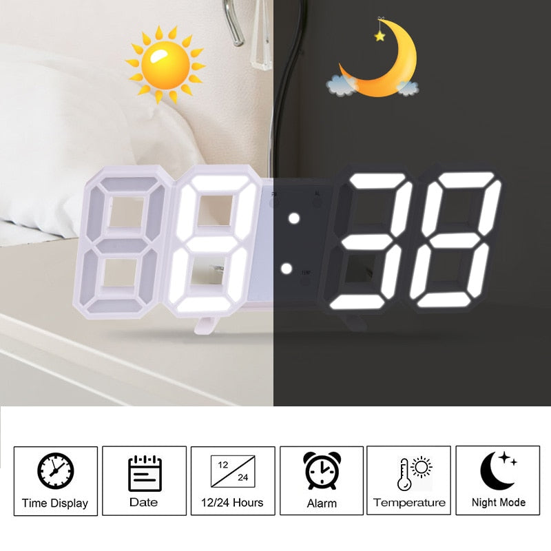 3D Digital Wall Clock