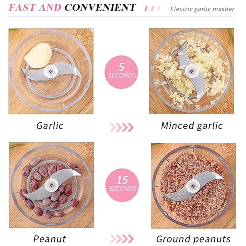 Electric Garlic Mincer Mini Chopper
