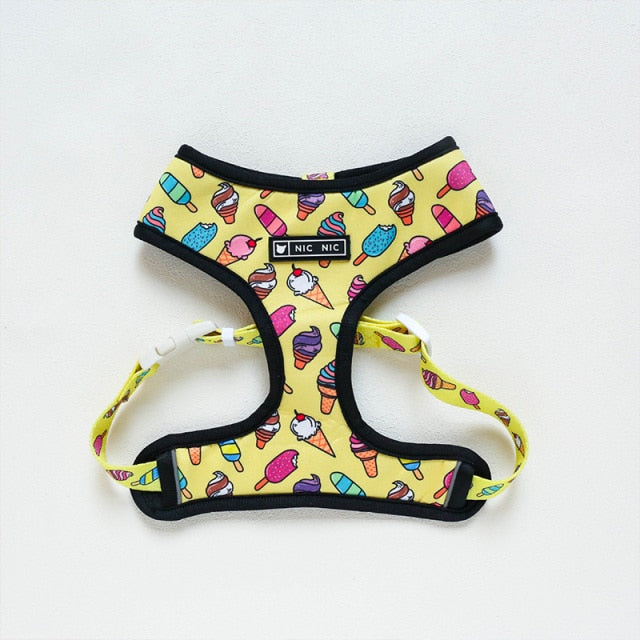 Hawaiian Print Pet Harness and Leash