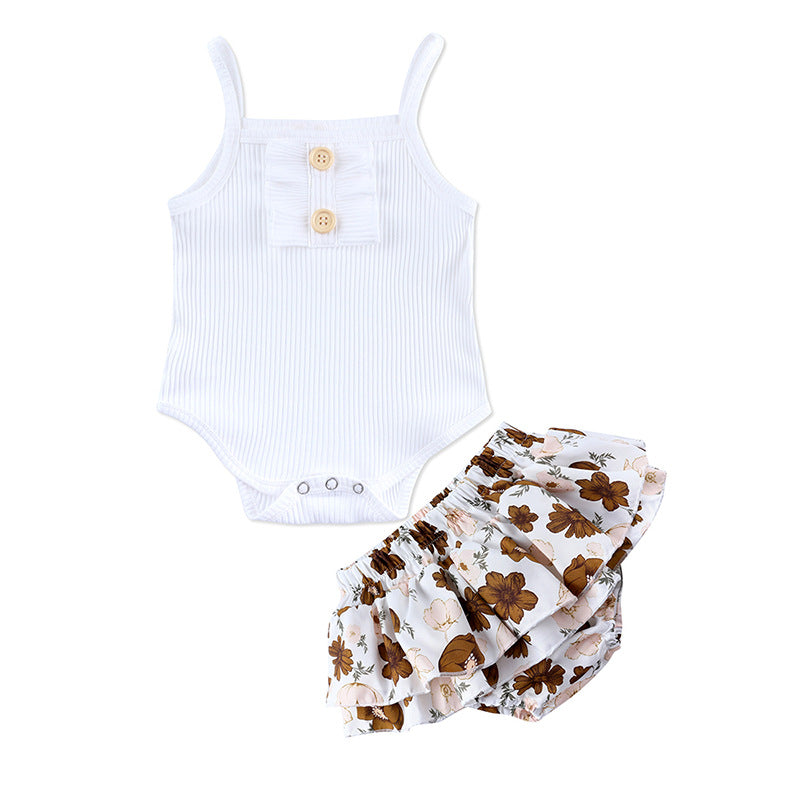 Baby Romper Skirt Set