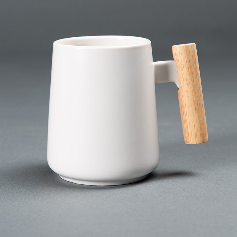 Ceramic Mug with Wooden Handle