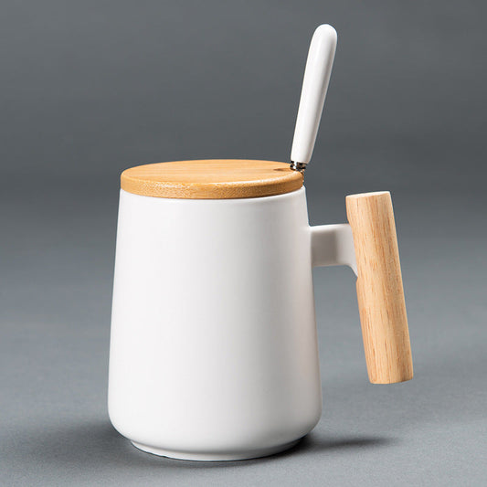 Ceramic Mug with Wooden Handle