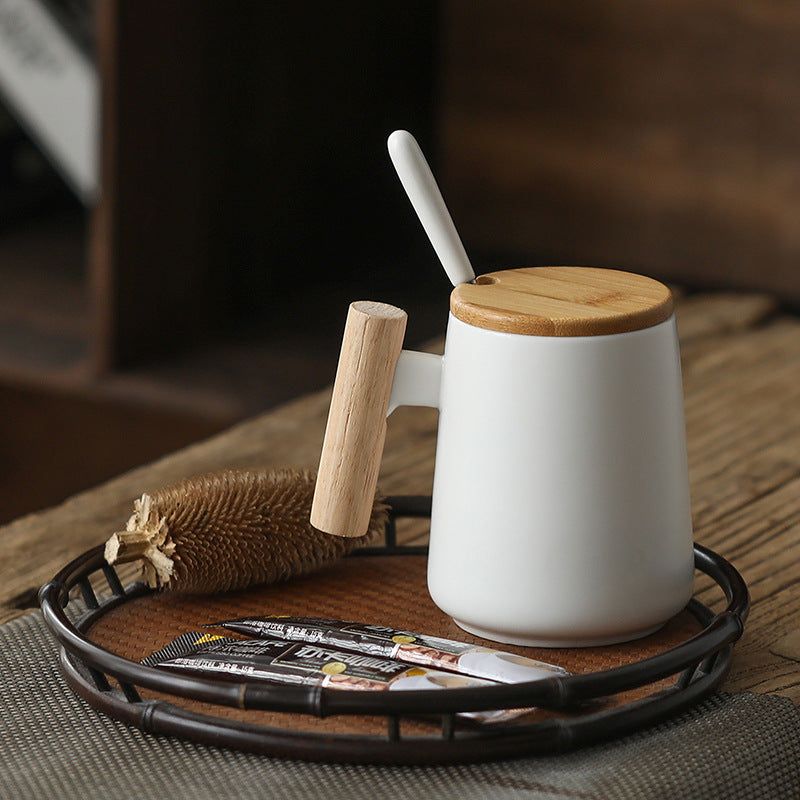 Ceramic Mug with Wooden Handle