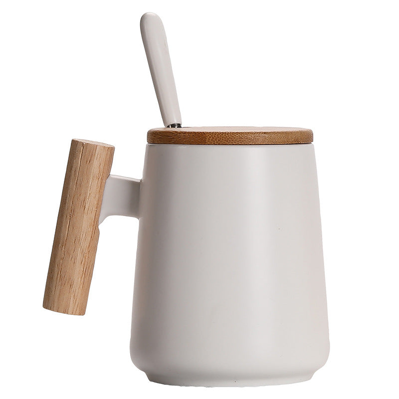 Ceramic Mug with Wooden Handle
