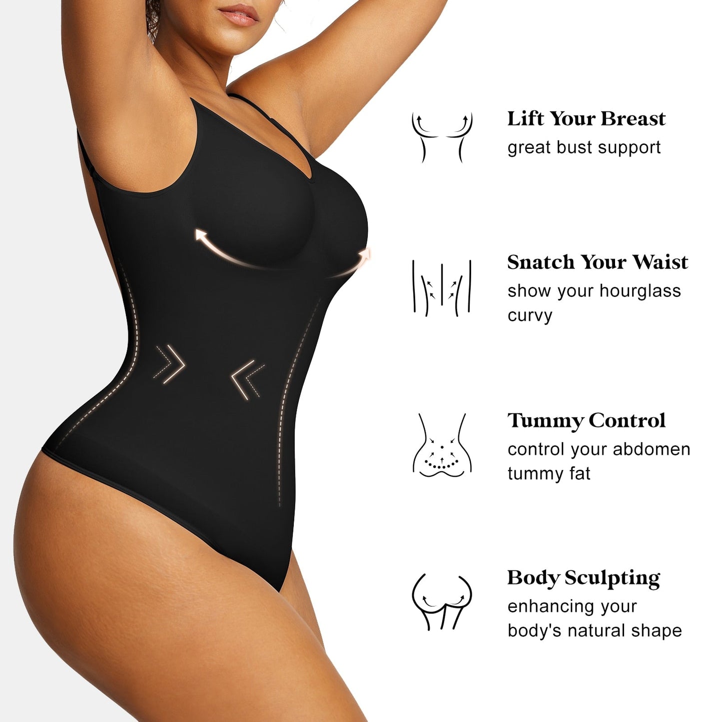Backless Seamless Push-Up Thigh Slimmer