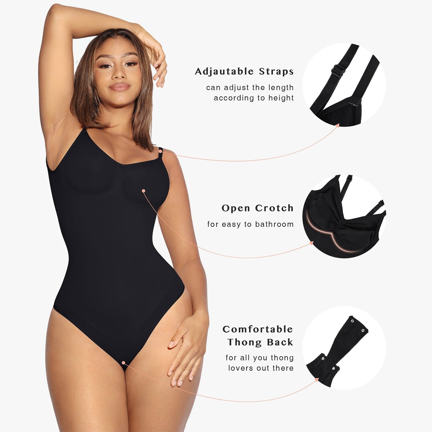Backless Seamless Push-Up Thigh Slimmer