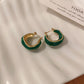 Irregular Geometric Dripping Glaze Earrings