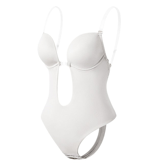 Women Backless Deep Bodysuit Shapewear