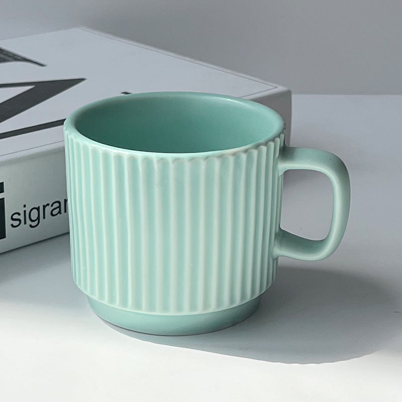 Plain Pattern Ceramic Coffee Cup
