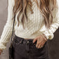 Cable-Knit Long Sleeve Sweater