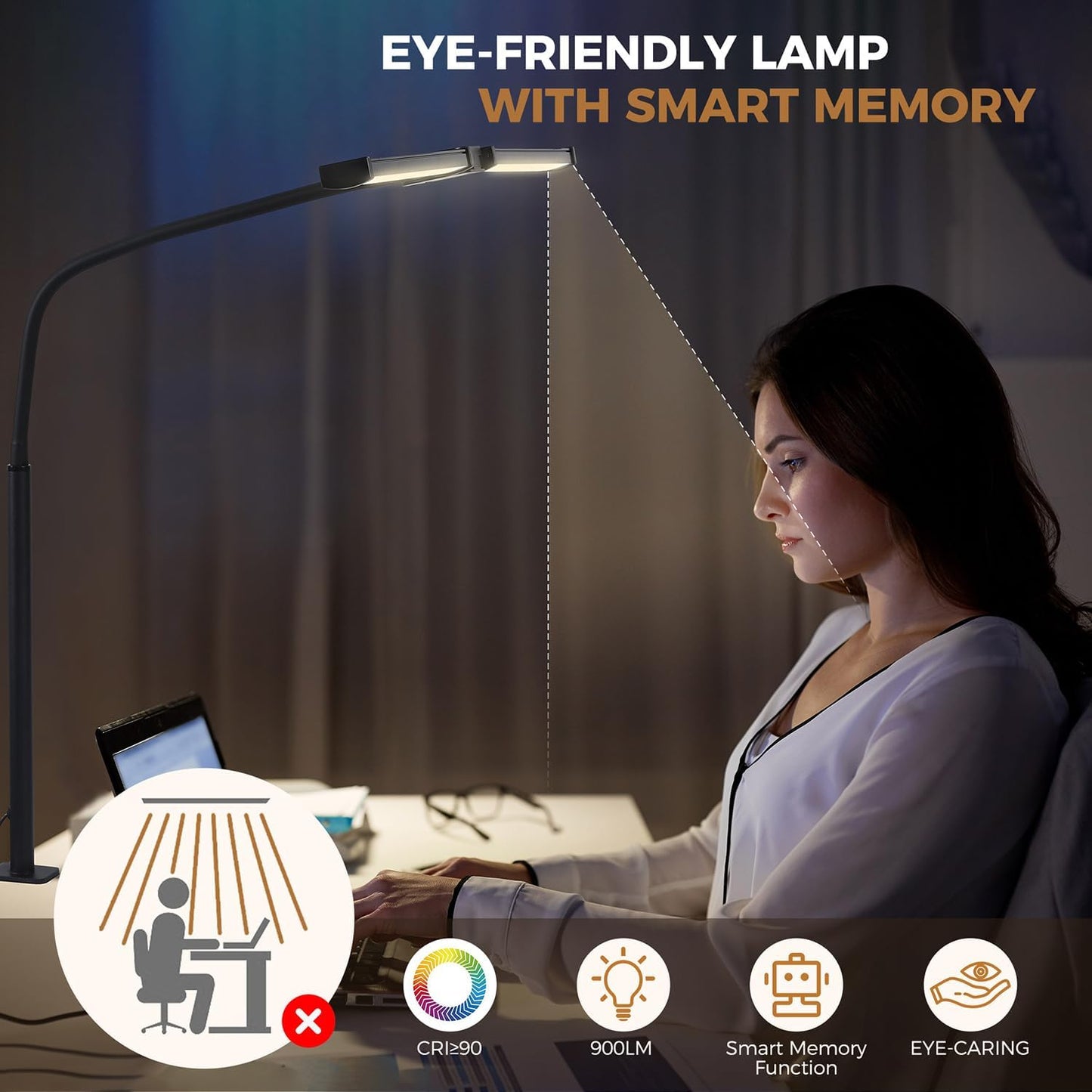 Double Head LED Desk Lamp