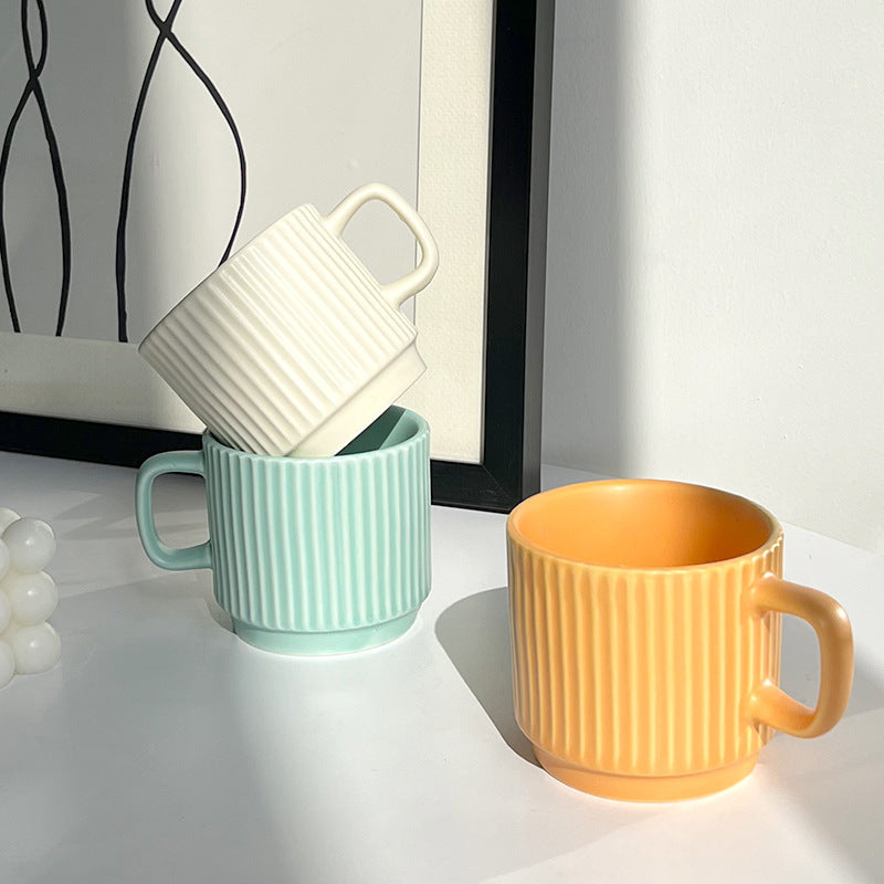 Plain Pattern Ceramic Coffee Cup