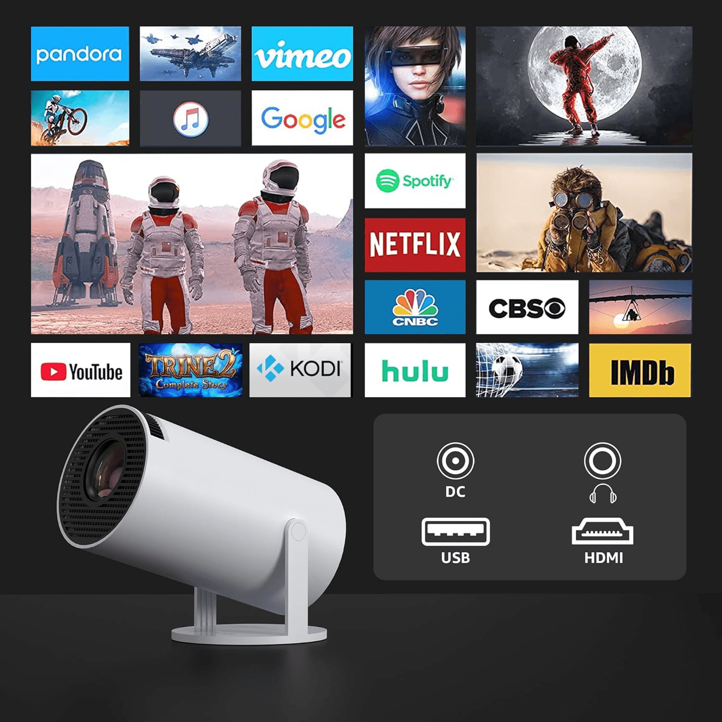 Portable Outdoor Cinema Projector