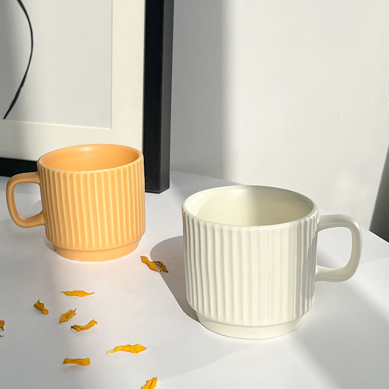 Plain Pattern Ceramic Coffee Cup