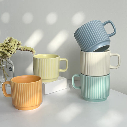 Plain Pattern Ceramic Coffee Cup
