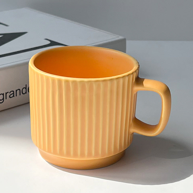 Plain Pattern Ceramic Coffee Cup