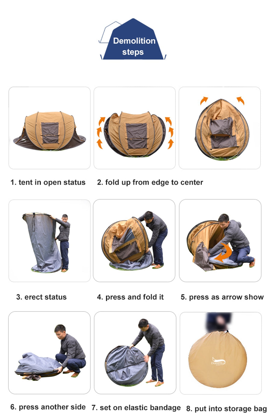 4-Person Outdoor Tent - Automatic Opening Design
