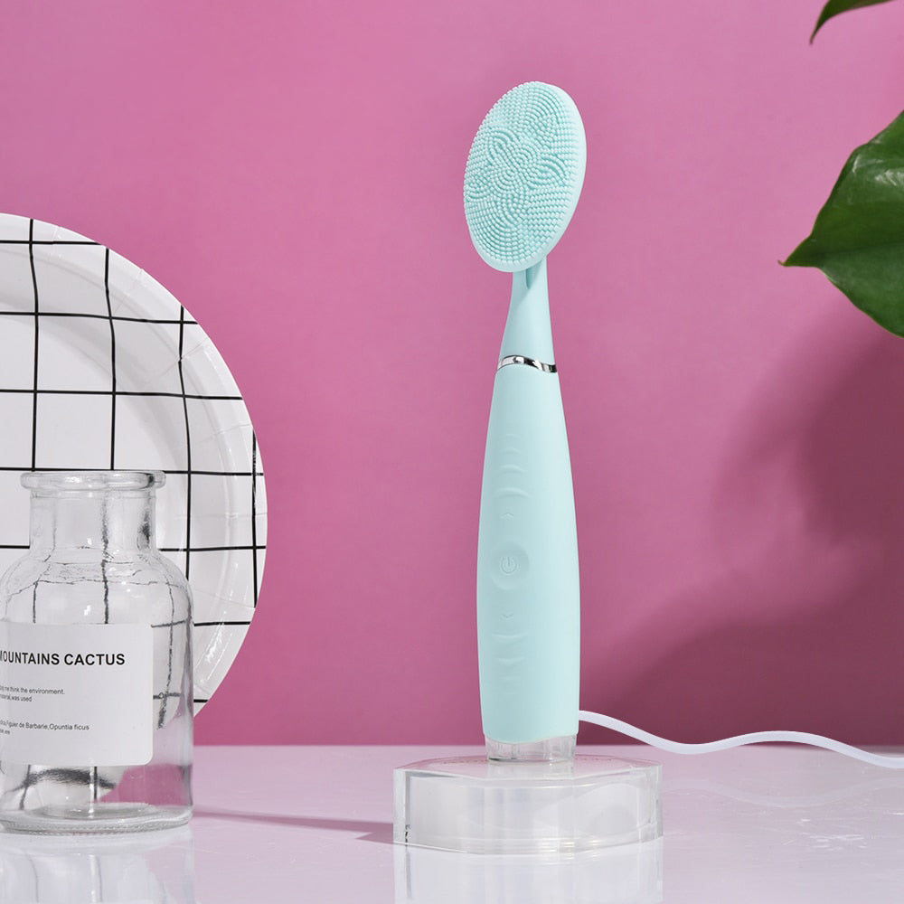 Hand-held Electric Facial Cleansing Brush