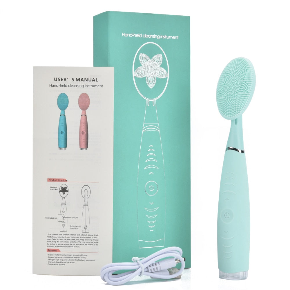 Hand-held Electric Facial Cleansing Brush