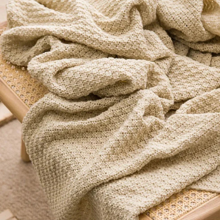 Nordic Cotton Knitted Blankets
