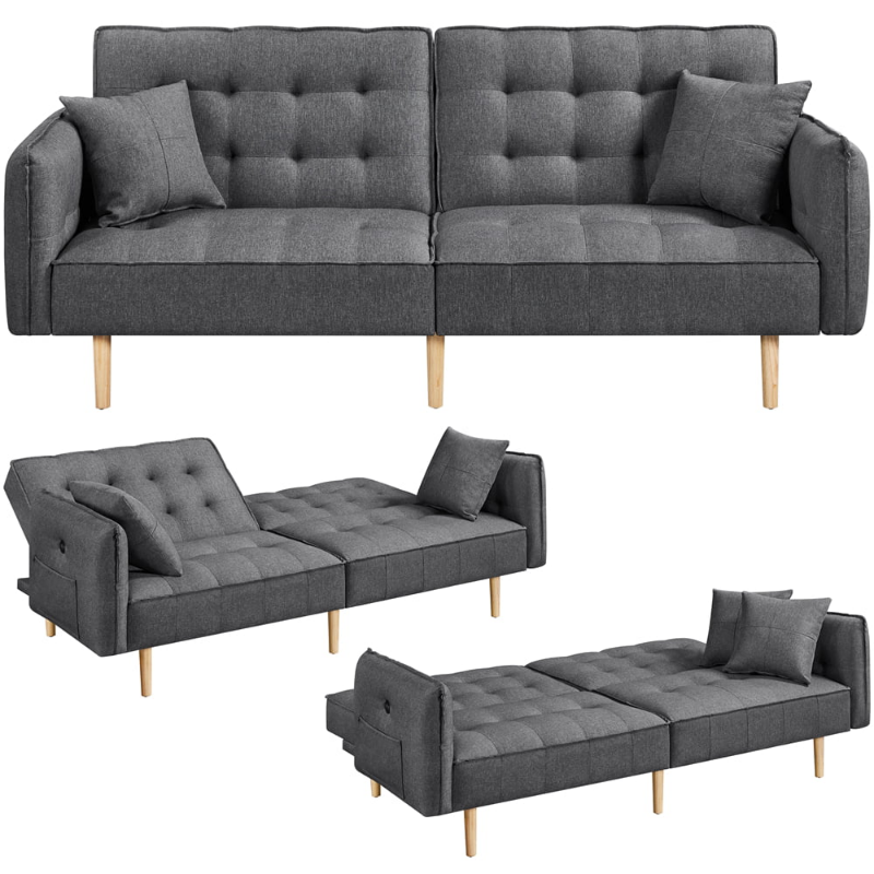 Minimalist Memory Foam Sofa Bed with USB ports