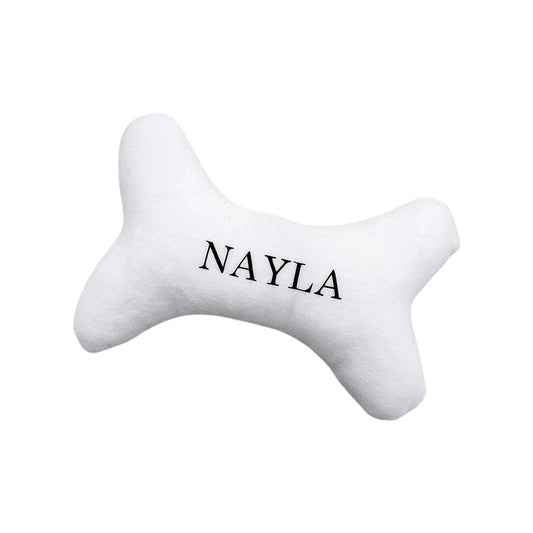 Personalized White Bone Dog Toy