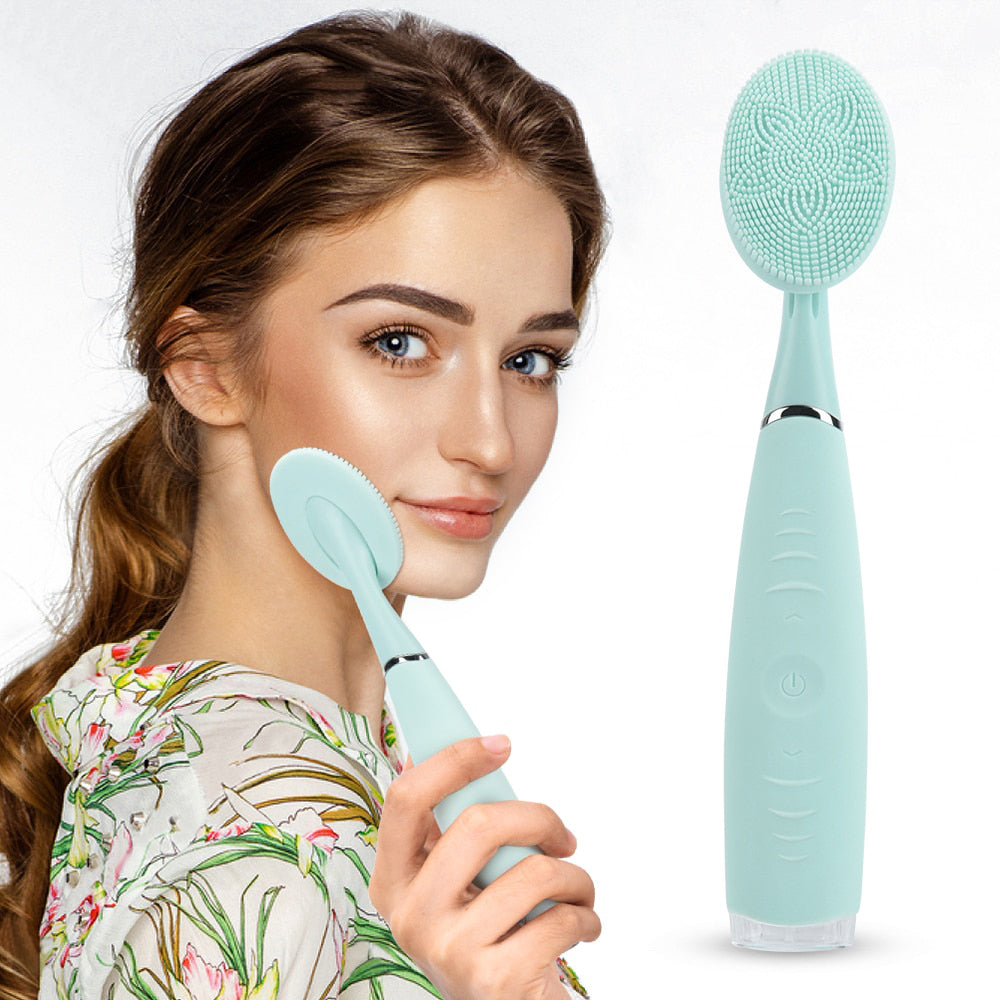 Hand-held Electric Facial Cleansing Brush