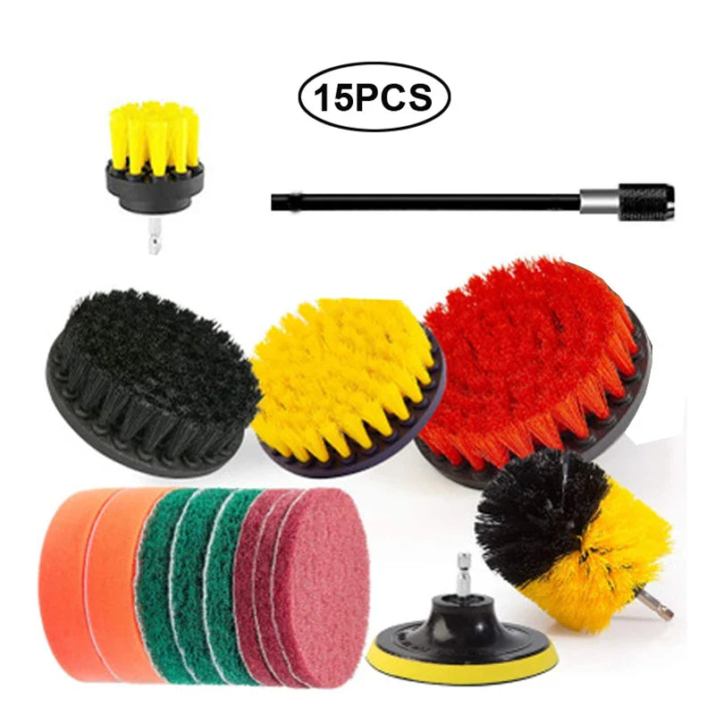 Electric Drill Brush Attachment Set