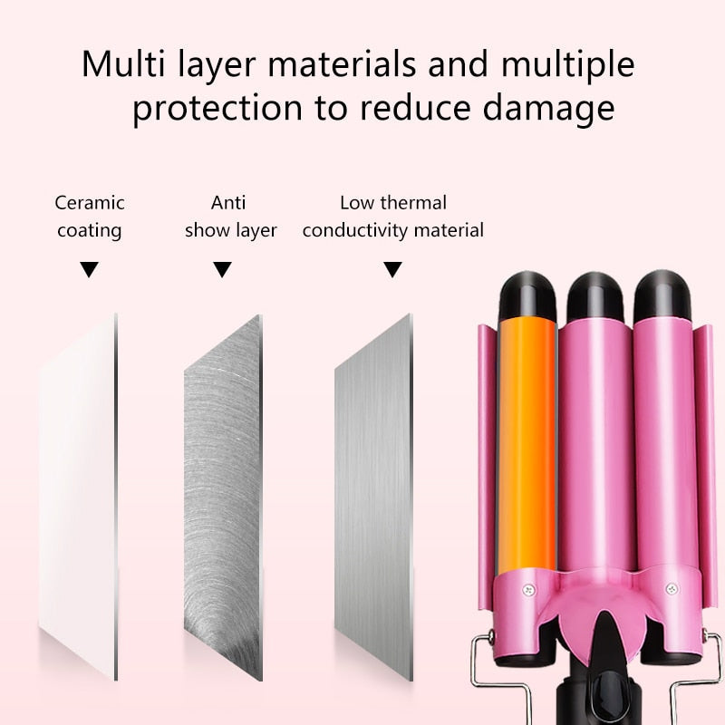 Professional Triple Barrel Hair Curler