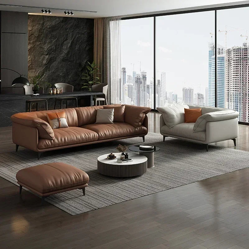 Luxury Leather Queen Sofa