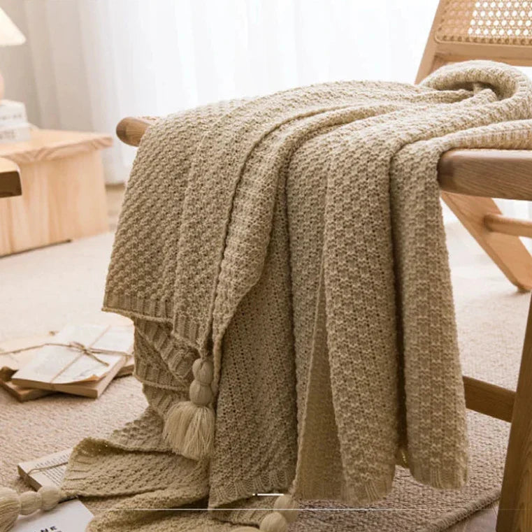Nordic Cotton Knitted Blankets
