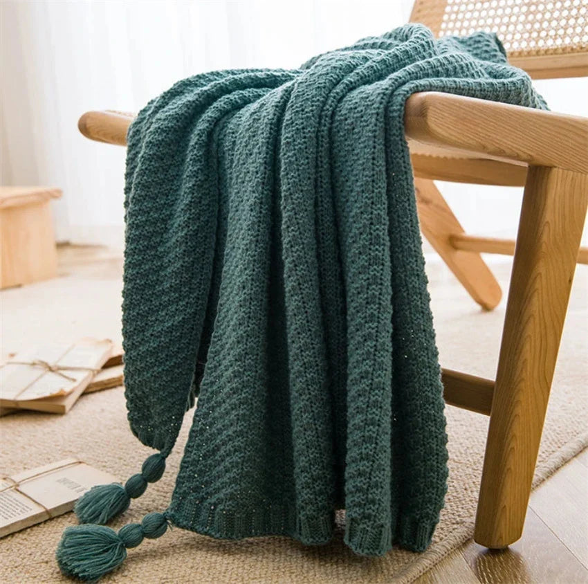 Nordic Cotton Knitted Blankets
