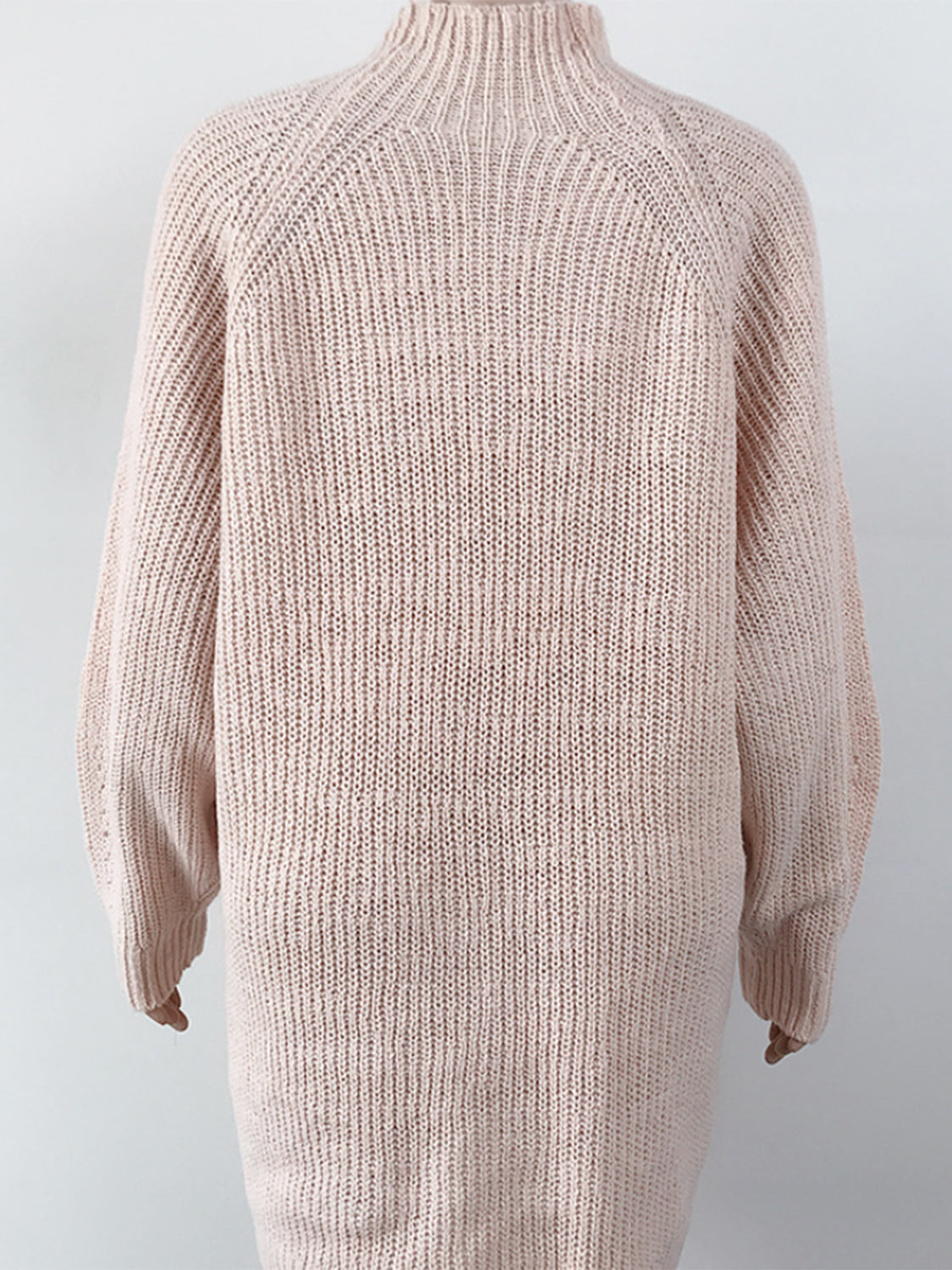 Mock Neck Dropped Shoulder Dress