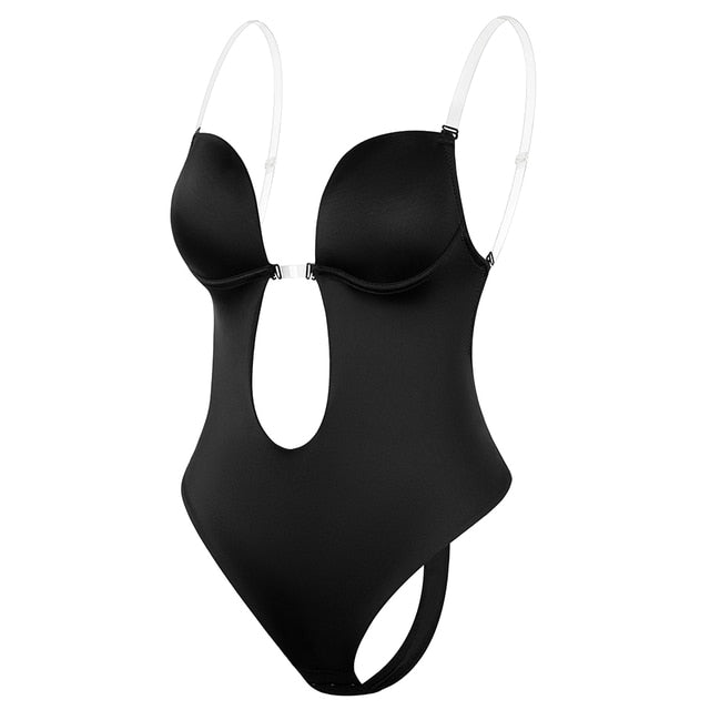 Women Backless Deep Bodysuit Shapewear