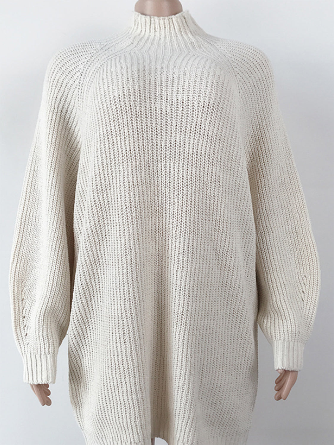 Mock Neck Dropped Shoulder Dress