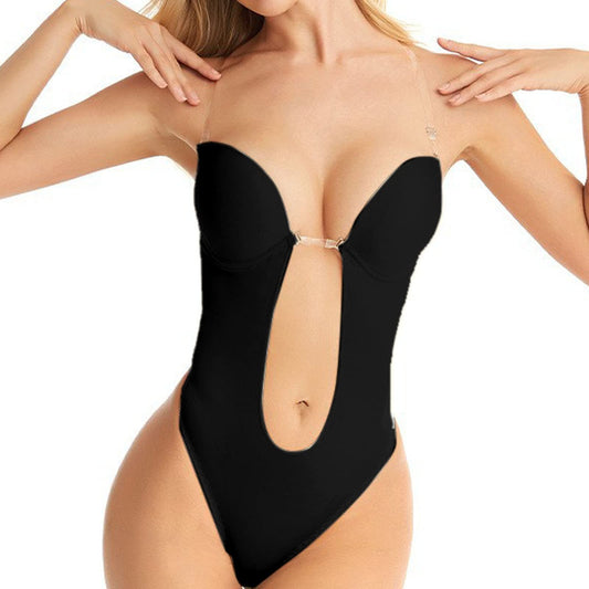 Women Backless Deep Bodysuit Shapewear