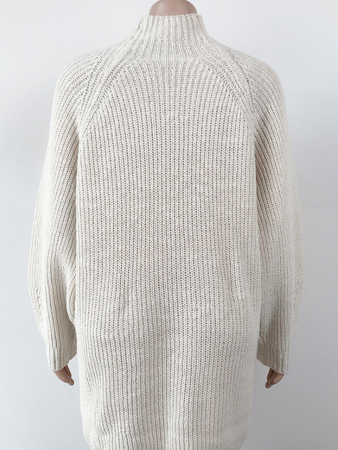 Mock Neck Dropped Shoulder Dress