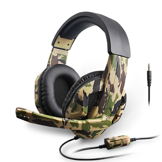 Green Camo Gaming Headset