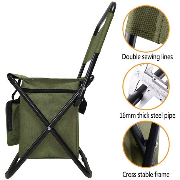 2-In-1 Folding Chair & Portable Refrigerator for Outdoors