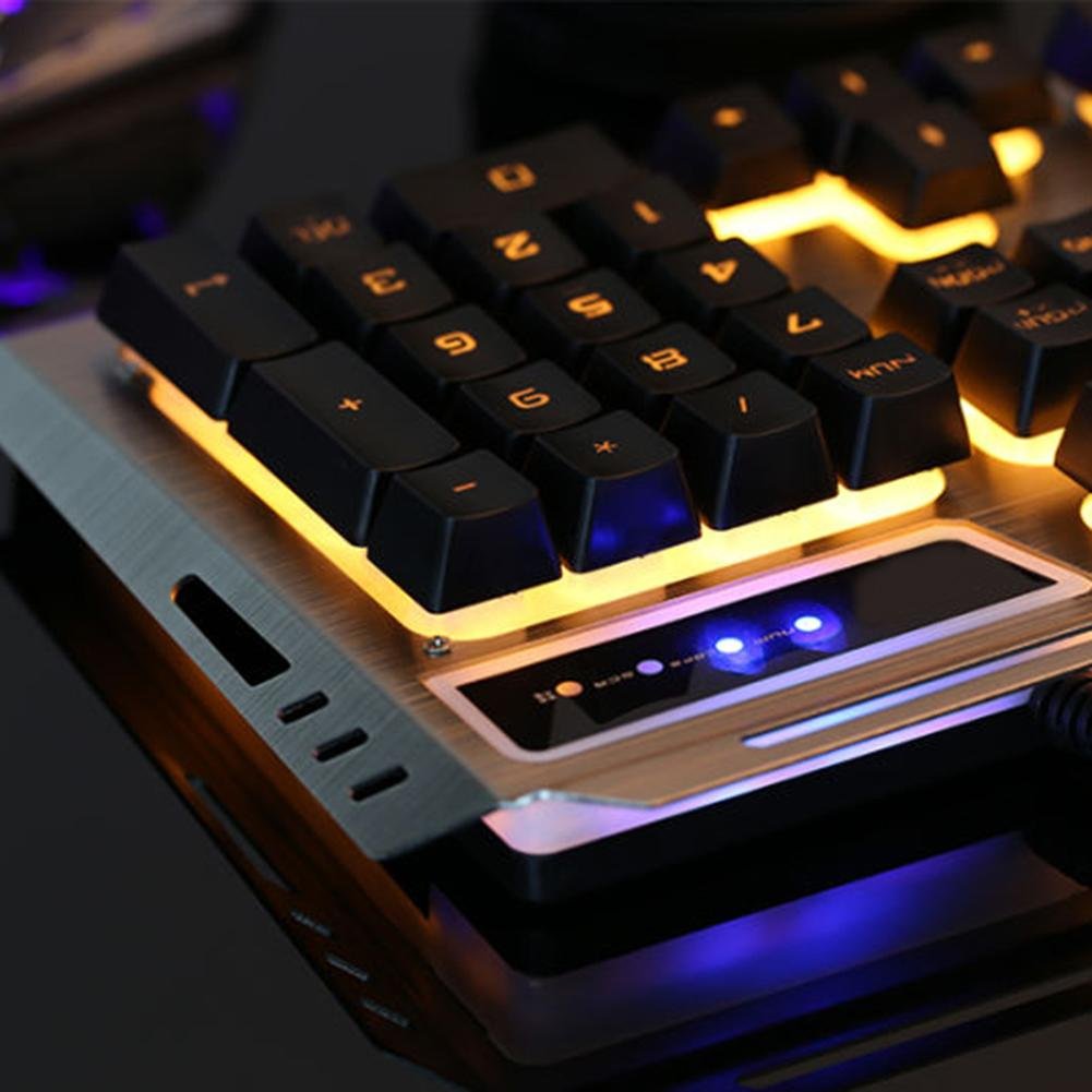USB Wired Ergonomic Mechanical Keyboard & Mouse Set