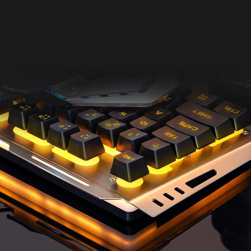 USB Wired Ergonomic Mechanical Keyboard & Mouse Set