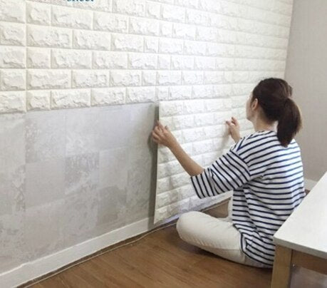 3D Brick Self-Adhesive Wallpaper