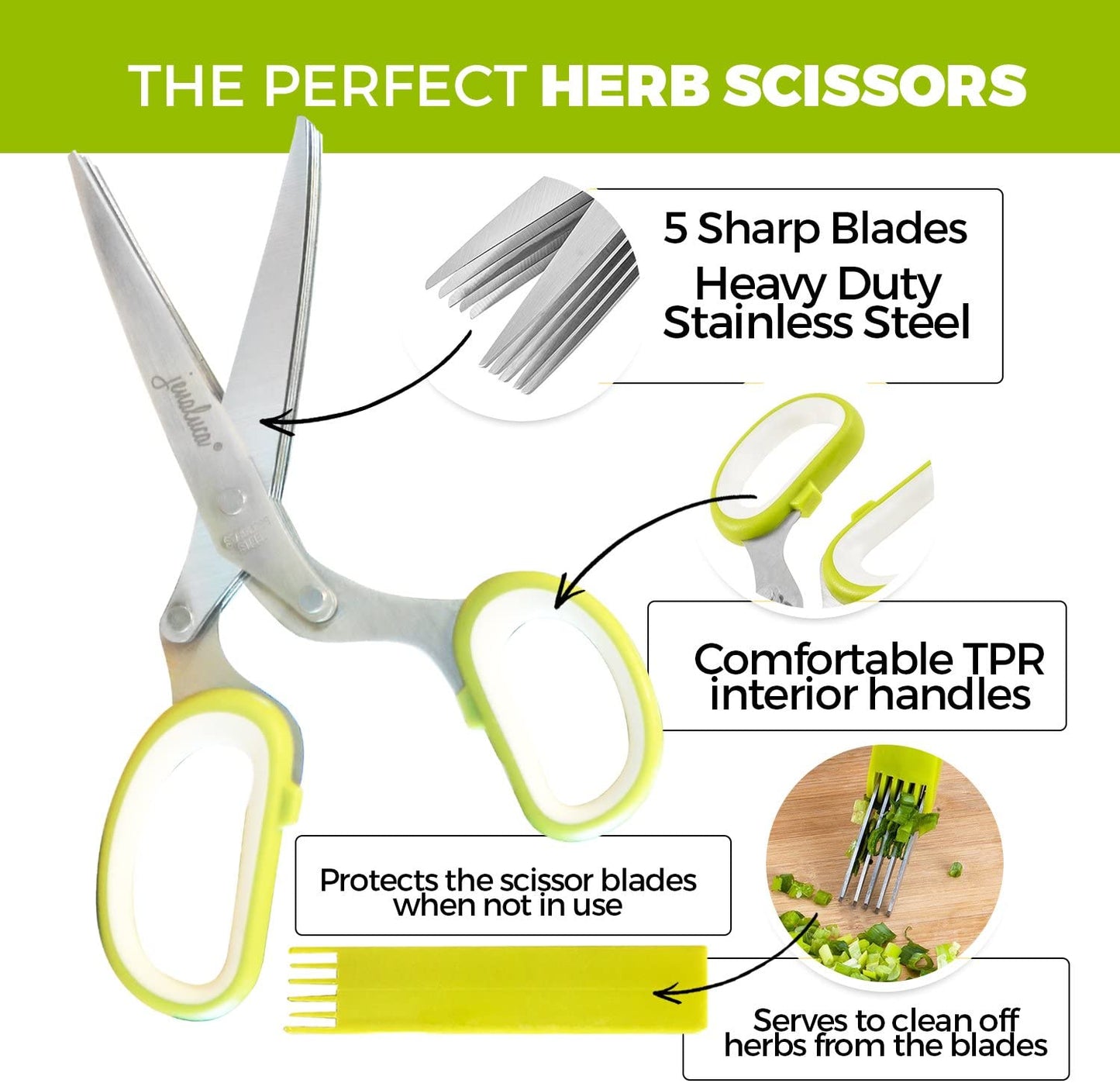 Multifunctional Multi-Layered Herb Scissors